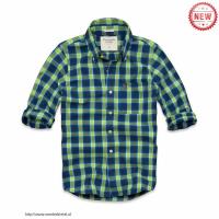 heren abercrombie fitch plaid lang overhemd moose logo groen diepblauw On Sale Discount 625zn621